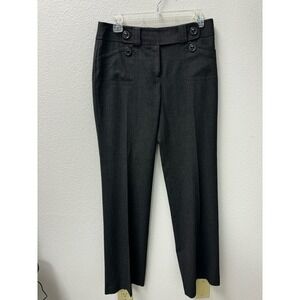 Dress Pants Gray Career Work Business‎ Casual Straight Leg Trousers